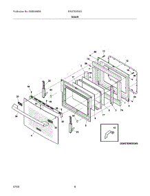 07 - Door parts for Electrolux Oven EW27EW55GB4 from AppliancePartsPros.com