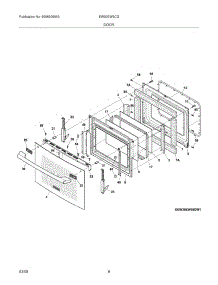 07 - Door parts for Electrolux Oven EW30EW5CGW1 from AppliancePartsPros.com