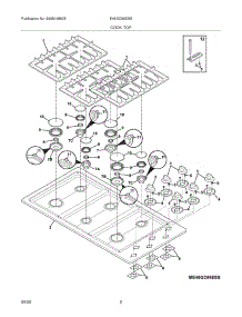 03 - Maintop parts for Electrolux Cooktop E46GC66ESS from AppliancePartsPros.com