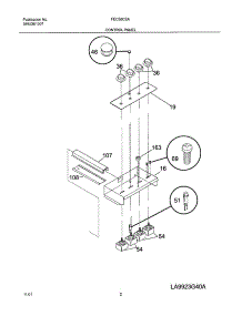 03 - Control Panel parts for Frigidaire Cooktop FEC36C2ASA from AppliancePartsPros.com