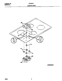 02 - Control Panel parts for Frigidaire Cooktop FEC32C4HCA from AppliancePartsPros.com