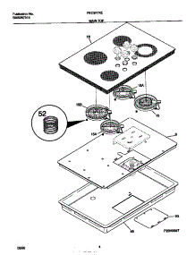 03 - Main Top parts for Frigidaire Cooktop FEC3X7XESA from AppliancePartsPros.com