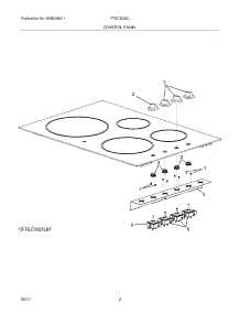 03 - Control Panel parts for Frigidaire Cooktop FFEC3025LW1 from AppliancePartsPros.com
