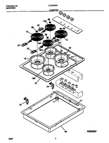 03 - Cooktop parts for Frigidaire Cooktop FEC3X5XAW3 from AppliancePartsPros.com