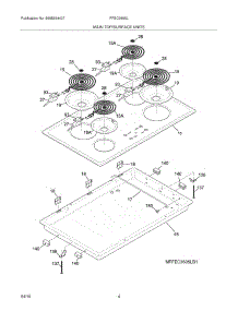 05 - Maintop / Surface Units parts for Frigidaire Cooktop FFEC3605LW1 from AppliancePartsPros.com