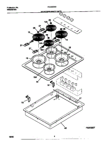 03 - Main Top / Surface Units parts for Frigidaire Cooktop FEC3X5XESA from AppliancePartsPros.com