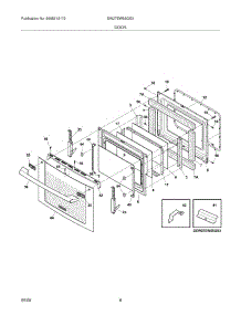 07 - Door parts for Electrolux Oven EW27EW55GS3 from AppliancePartsPros.com