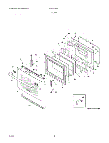 07 - Door parts for Electrolux Oven EW27EW55GB6 from AppliancePartsPros.com