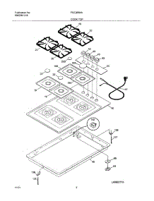 03 - Cooktop parts for Frigidaire Cooktop FGC30S4AQA from AppliancePartsPros.com