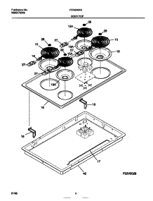 03 - Body / Top parts for Frigidaire Cooktop FEC6X6XAD4 from AppliancePartsPros.com