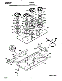 02 - Cooktop parts for Frigidaire Cooktop FGC6X7XESD from AppliancePartsPros.com