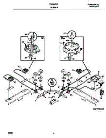 03 - Burner parts for Frigidaire Cooktop FGC6X7XESD from AppliancePartsPros.com