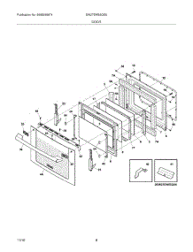 07 - Door parts for Electrolux Oven EW27EW55GS6 from AppliancePartsPros.com