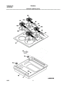 05 - Main Top parts for Frigidaire Cooktop FEC26C2AQB from AppliancePartsPros.com