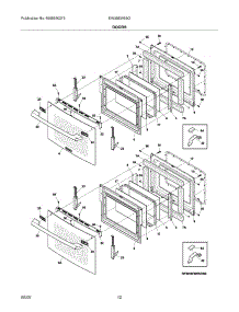 09 - Doors parts for Electrolux Oven EW30EW65GB5 from AppliancePartsPros.com