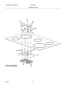 03 - Control Panel parts for Frigidaire Cooktop FFEC3625LS1 from AppliancePartsPros.com