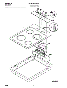 02 - Control Panel parts for Frigidaire Cooktop FEC30C4HBA from AppliancePartsPros.com
