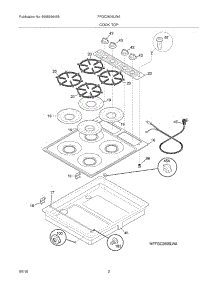 03 - Cook Top parts for Frigidaire Cooktop FFGC2605LWA from AppliancePartsPros.com