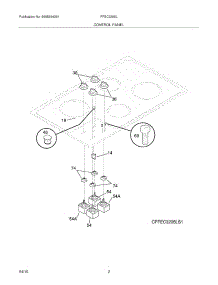 03 - Control Panel parts for Frigidaire Cooktop FFEC3205LW1 from AppliancePartsPros.com