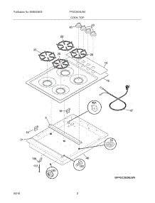 03 - Manitop parts for Frigidaire Cooktop FFGC3005LWA from AppliancePartsPros.com