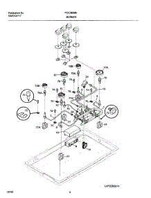 05 - Burner parts for Frigidaire Cooktop FGC36S8HBA from AppliancePartsPros.com