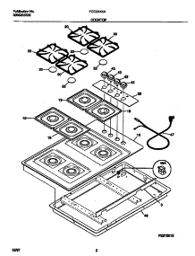 02 - Cooktop parts for Frigidaire Cooktop FGC3X4XADC from AppliancePartsPros.com