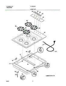 03 - Main Top parts for Frigidaire Cooktop FLC30C3AUB from AppliancePartsPros.com