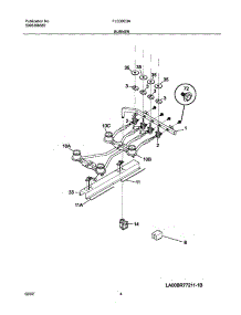 05 - Burner parts for Frigidaire Cooktop FLC30C3AUB from AppliancePartsPros.com
