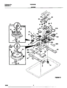 03 - Burner parts for Frigidaire Cooktop FGC6X8XESA from AppliancePartsPros.com