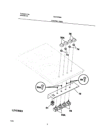 03 - Control Panel parts for Frigidaire Cooktop GLEC30S8AQA from AppliancePartsPros.com