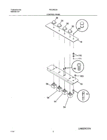 03 - Control Panel parts for Frigidaire Cooktop FEC26C2ACA from AppliancePartsPros.com