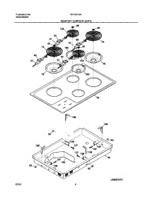 05 - Main Top parts for Frigidaire Cooktop FEC32C4ACB from AppliancePartsPros.com