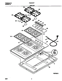 02 - Main Top parts for Frigidaire Cooktop FGC3X4XFSA from AppliancePartsPros.com