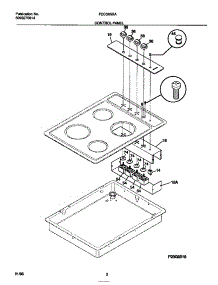 02 - Control Panel parts for Frigidaire Cooktop FEC3X5XAWB from AppliancePartsPros.com