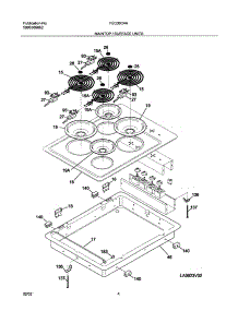 05 - Main Top parts for Frigidaire Cooktop FEC30C4ASB from AppliancePartsPros.com