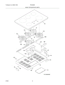05 - Maintop parts for Frigidaire Cooktop FEC36S6EBA from AppliancePartsPros.com
