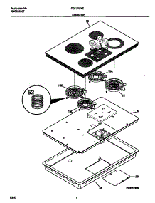 03 - Cooktop parts for Frigidaire Cooktop FEC3X9XEBB from AppliancePartsPros.com