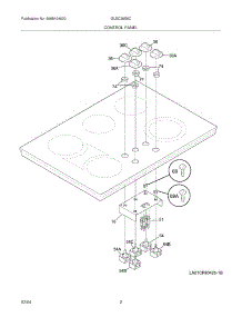 03 - Control Panel parts for Frigidaire Cooktop GLEC36S8CBB from AppliancePartsPros.com
