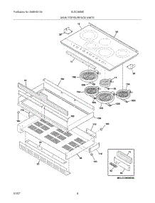 05 - Maintop parts for Frigidaire Cooktop GLEC36S9ESC from AppliancePartsPros.com