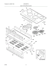 05 - Maintop parts for Frigidaire Cooktop LEEC36S9FEA from AppliancePartsPros.com