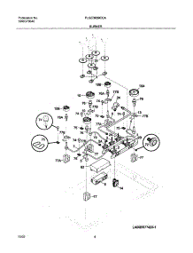 05 - Burner parts for Frigidaire Cooktop PLGC36S9CCA from AppliancePartsPros.com