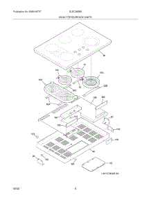 05 - Maintop parts for Frigidaire Cooktop GLEC36S8EQA from AppliancePartsPros.com