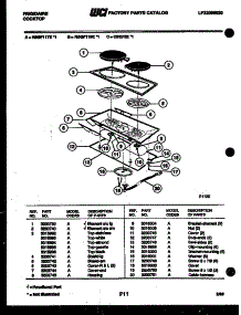 03 - Cooktop Parts parts for Frigidaire Cooktop RBGF119EW1 from AppliancePartsPros.com