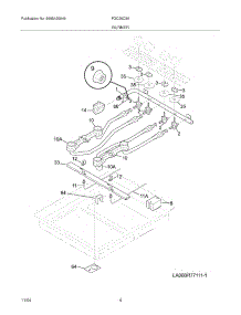 05 - Burner parts for Frigidaire Cooktop FGC26C3AWC from AppliancePartsPros.com