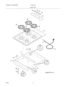 03 - Maintop parts for Frigidaire Cooktop FLC30C3AUC from AppliancePartsPros.com