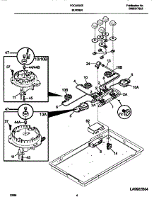 03 - Burner parts for Frigidaire Cooktop FGC6X9XESD from AppliancePartsPros.com