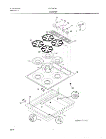 03 - Control Panel parts for Frigidaire Cooktop FPC26C3HWB from AppliancePartsPros.com