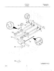 05 - Burner parts for Frigidaire Cooktop FPC26C3HWB from AppliancePartsPros.com
