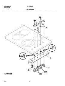 03 - Control Panel parts for Frigidaire Cooktop GLEC30S8CBA from AppliancePartsPros.com