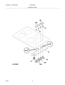 03 - Control Panel parts for Frigidaire Cooktop GLEC30S8CBB from AppliancePartsPros.com